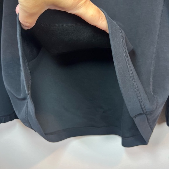 NUX Womens Sleek Sweat Ultra Soft Pullover Crew Neck Sweatshirt Black Yoga Small - Picture 7 of 14